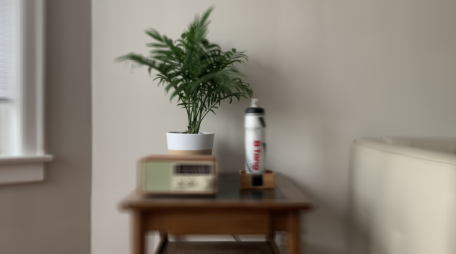 Created image with focus on plant