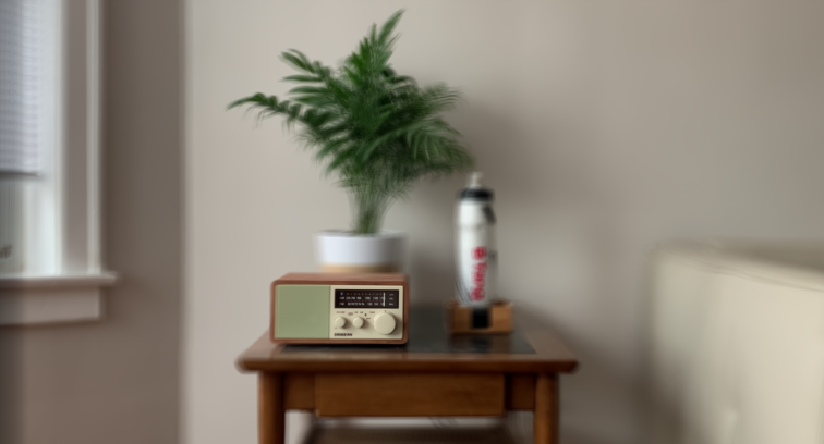 Created image with focus on radio